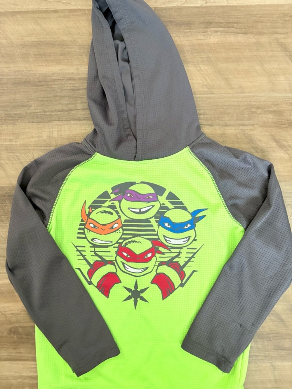 Nickelodeon Gray and Bright Green Boys Hoodie